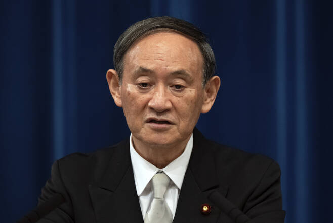 스가 요시히데 일본 총리[연합]