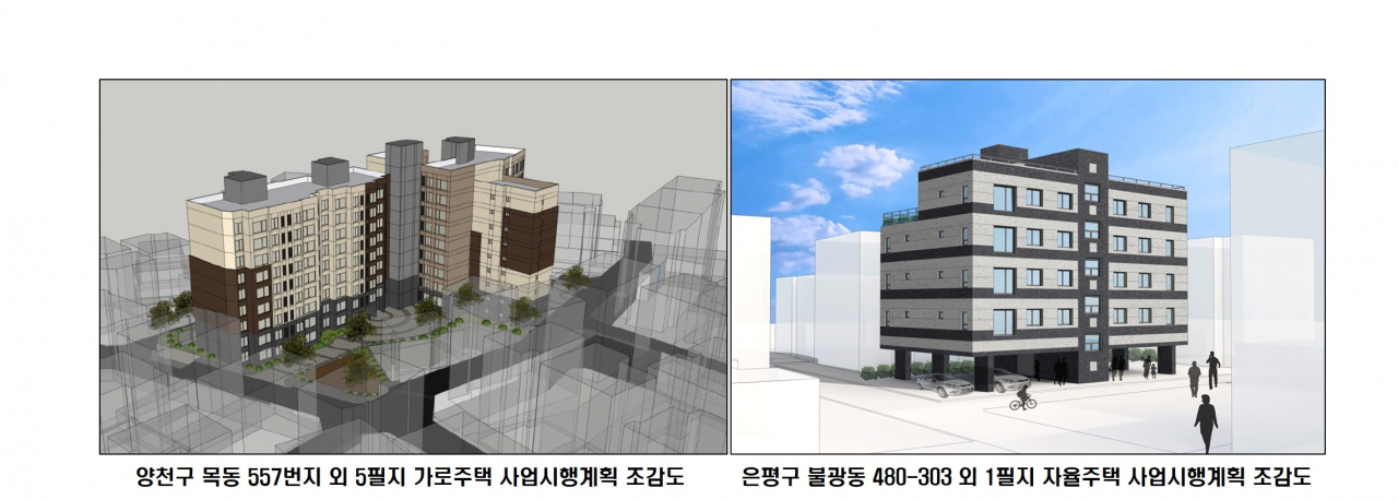 목동 가로주택 및 불광동 자율주택 조건부 가결. [서울시 제공]