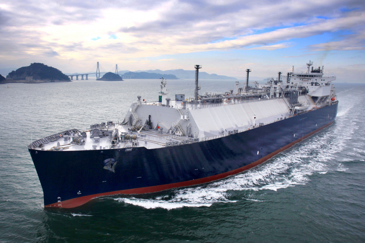 삼성중공업이 건조한 LNG운반선의 모습. [삼성중공업 제공]