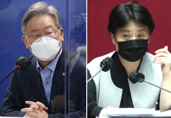 이재명 경기도지사(왼쪽), 윤희숙 국민의힘 의원. [연합]