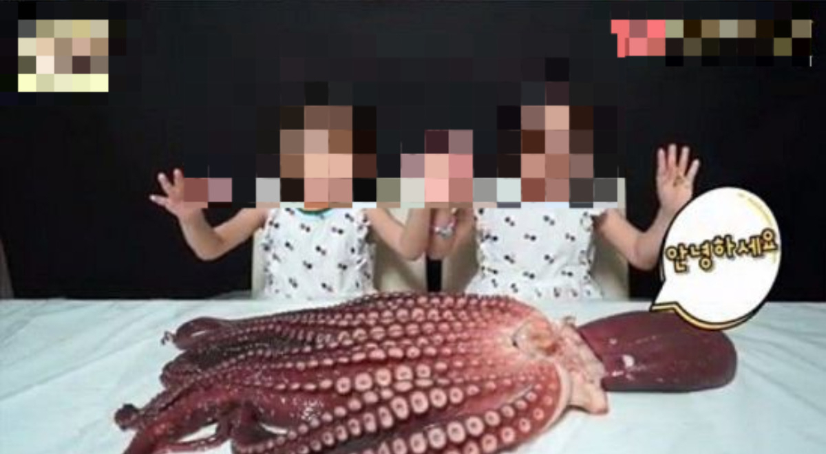 지난 2019년, 6살 쌍둥이 자매가 등장하는 한 유튜버 채널은 아이들이 먹기 힘든 대왕문어 먹방 영상을 게재했다가 누리꾼들로부터 가학적이라는 질타를 받은 바 있다. 이후 아이들의 부모는 구독자들에게 사과 메시지를 전한 후 해당 영상을 삭제했다. [유튜브]