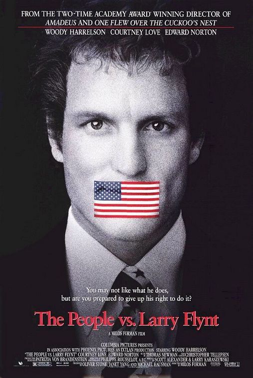 베를린영화제 황금곰상을 수상한 1996년 개봉작 래리 플린트 포스터.