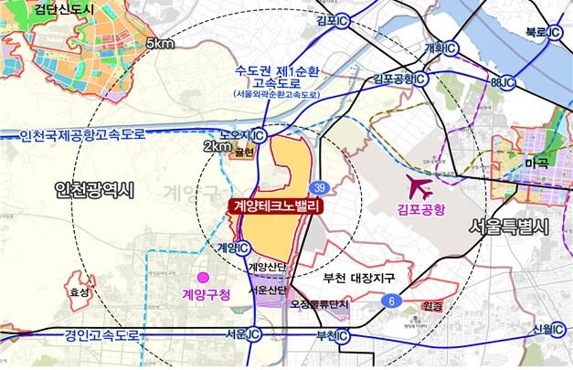 계양테크노밸리 위치도