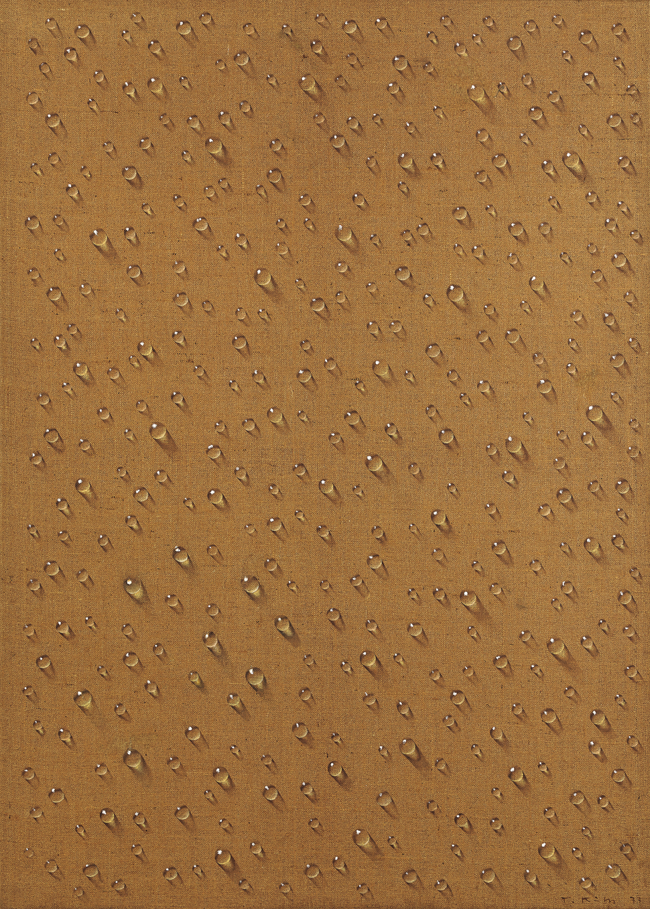 김창열, 물방울, oil on hemp cloth, 161.5☓115.7cm, 1977 [사진제공=서울옥션]