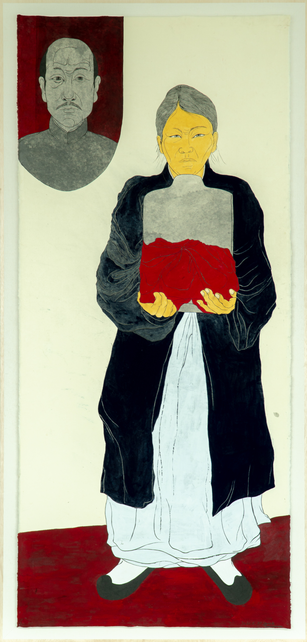 윤석남, 박자혜 초상, 2020, 한지 위에 분채, 210x94cm [사진제공=학고재갤러리]