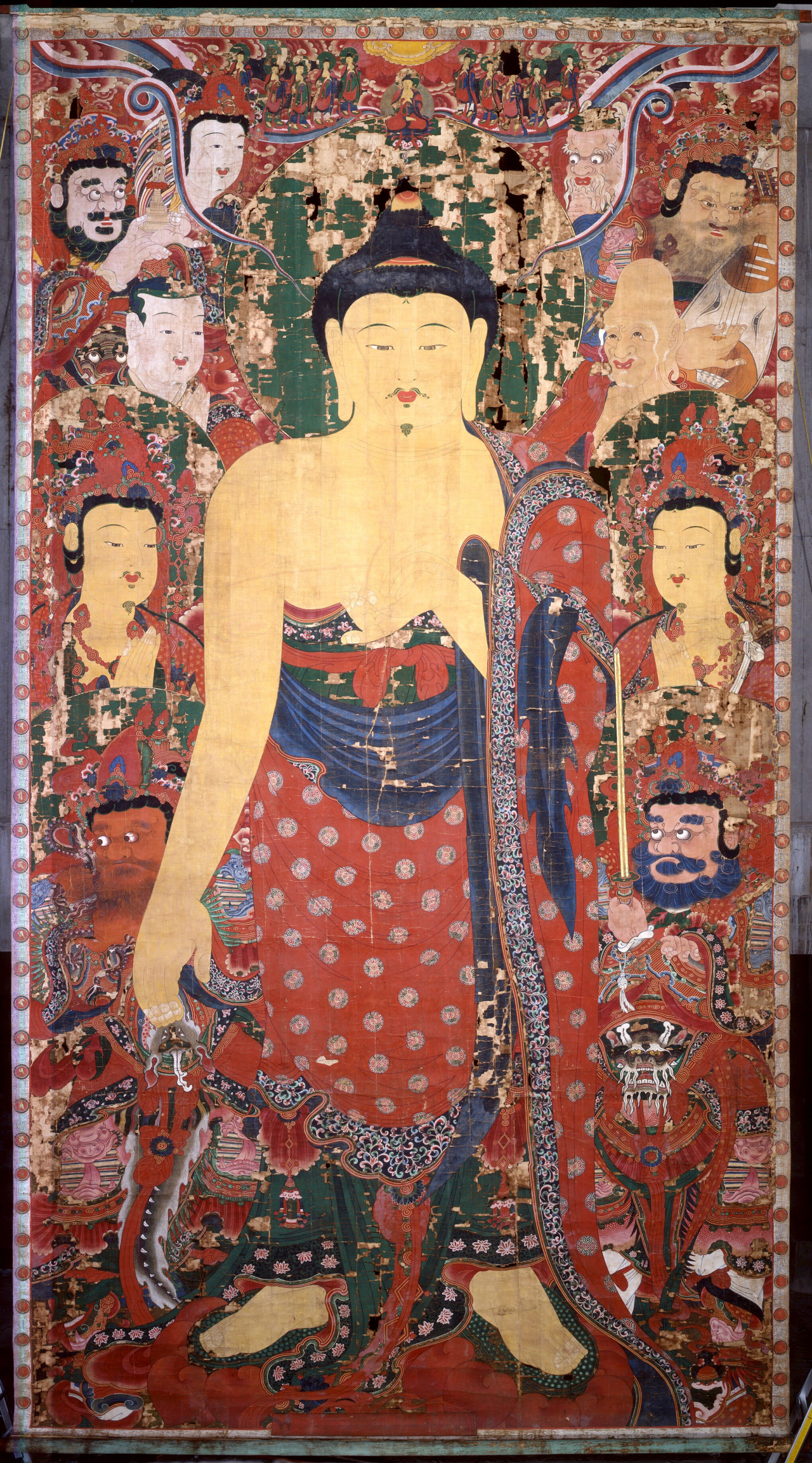 상주 남장사 영산회 괘불도 및 복장유물(尙州 南長寺 靈山會 掛佛圖 및 腹藏遺物)은 보물로 지정됐다.