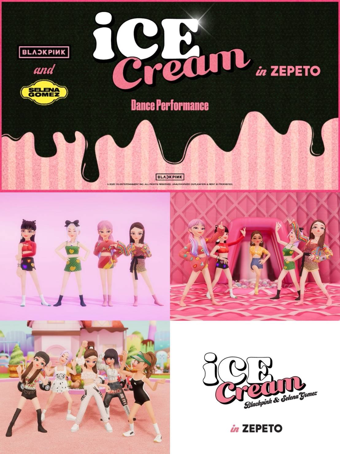 블랙핑크 '아이스크림' 3D 아바타 안무영상 [YG엔터테인먼트 제공]