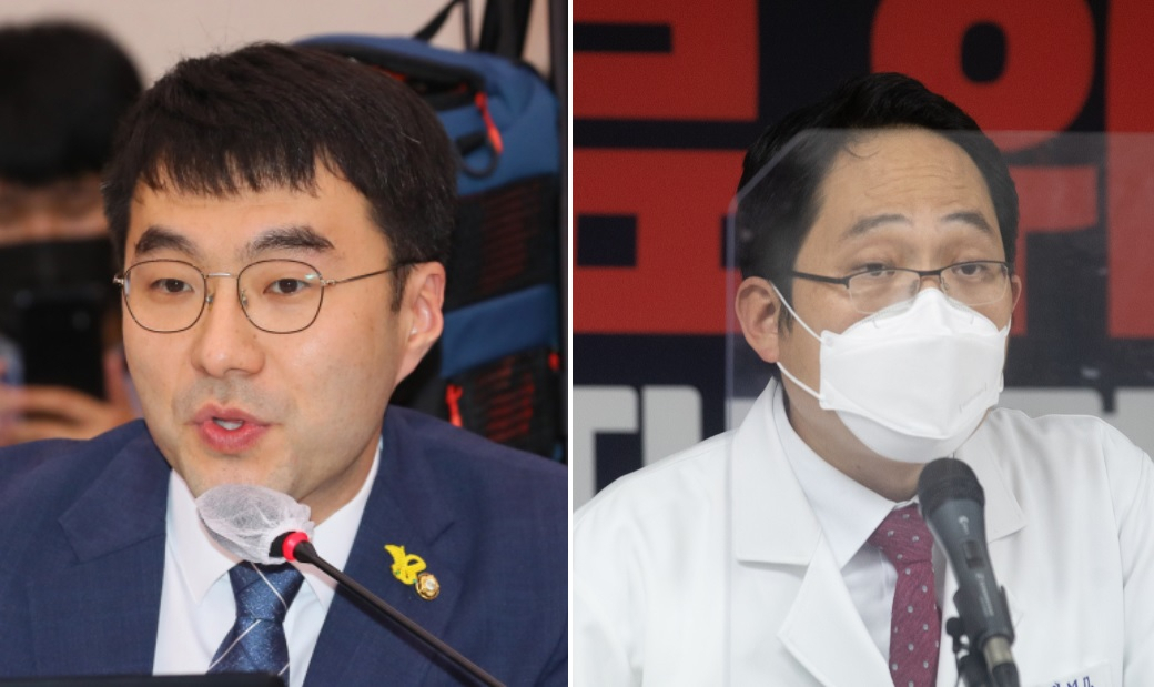 김남국 더불어민주당 의원(왼쪽)과 최대집 대한의사협회장 [연합]