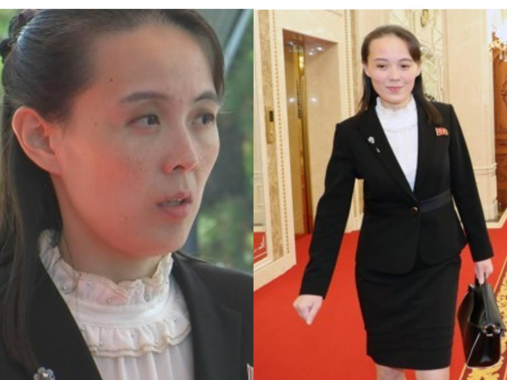 단정한 투피스를 선호하는 북한 김여정 당 부부장 [연합]