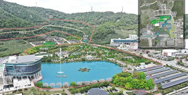 전남도청 남악호수 숲 조성사업 조감도.