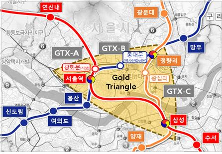 골드 트라이앵글 내부 정거장 신설. [서울시 제공]