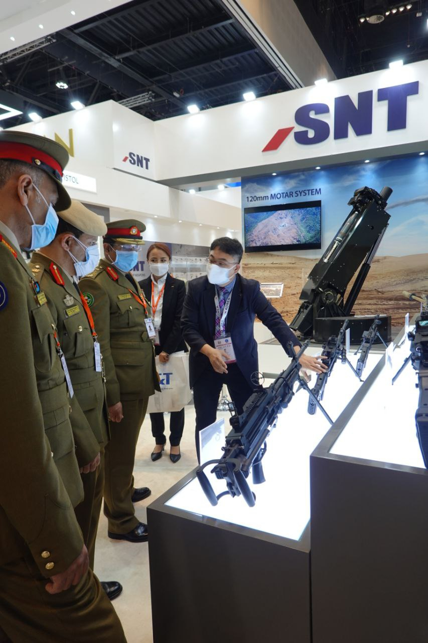 S&T그룹 UAE IDEX 2021 전시회 참가 사진 [S&T모티브 제공]
