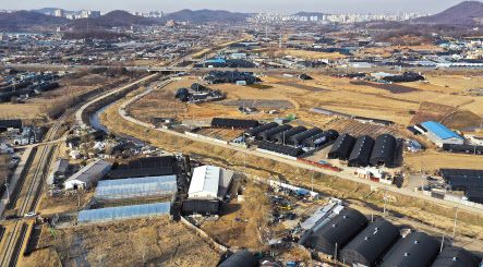 지난 24일 경기 시흥시 과림동 일대 모습. [연합]