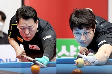 PBA 월드챔피언십 16강 열차에 합류한 강동궁(왼쪽)과 오성욱 [PBA 제공]