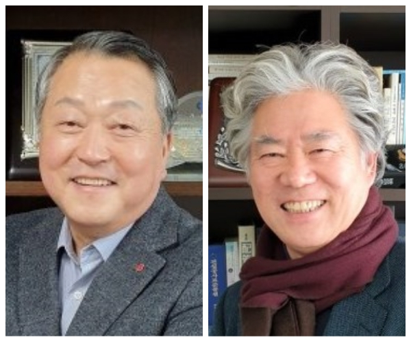 제24대 인천상공회의소 신임 회장에 출마한 심재선 박정호 후보자〈사진 왼쪽부터〉