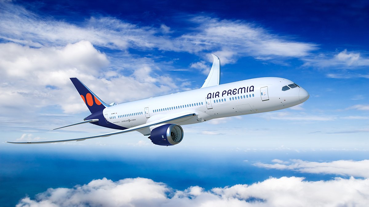 A promotional image of Air Premia airplane (Air Premia)