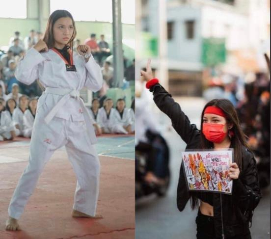 지난 3일 미얀마 쿠데타 반대 시위에서 군경의 총격에 사망한 19세 여성의 사진이 사회관계망서비스(SNS) 등을 중심으로 급속히 퍼지고 있다. 로이터통신은 '에인절' 또는 '치알 신'이라는 이름으로 알려진 이 여성의 사연을 전하면서 이 문구가 미얀마 군부 쿠데타에 저항하고 민주주의를 열망하는 상징으로 떠오르고 있다고 보도했다. [연합]