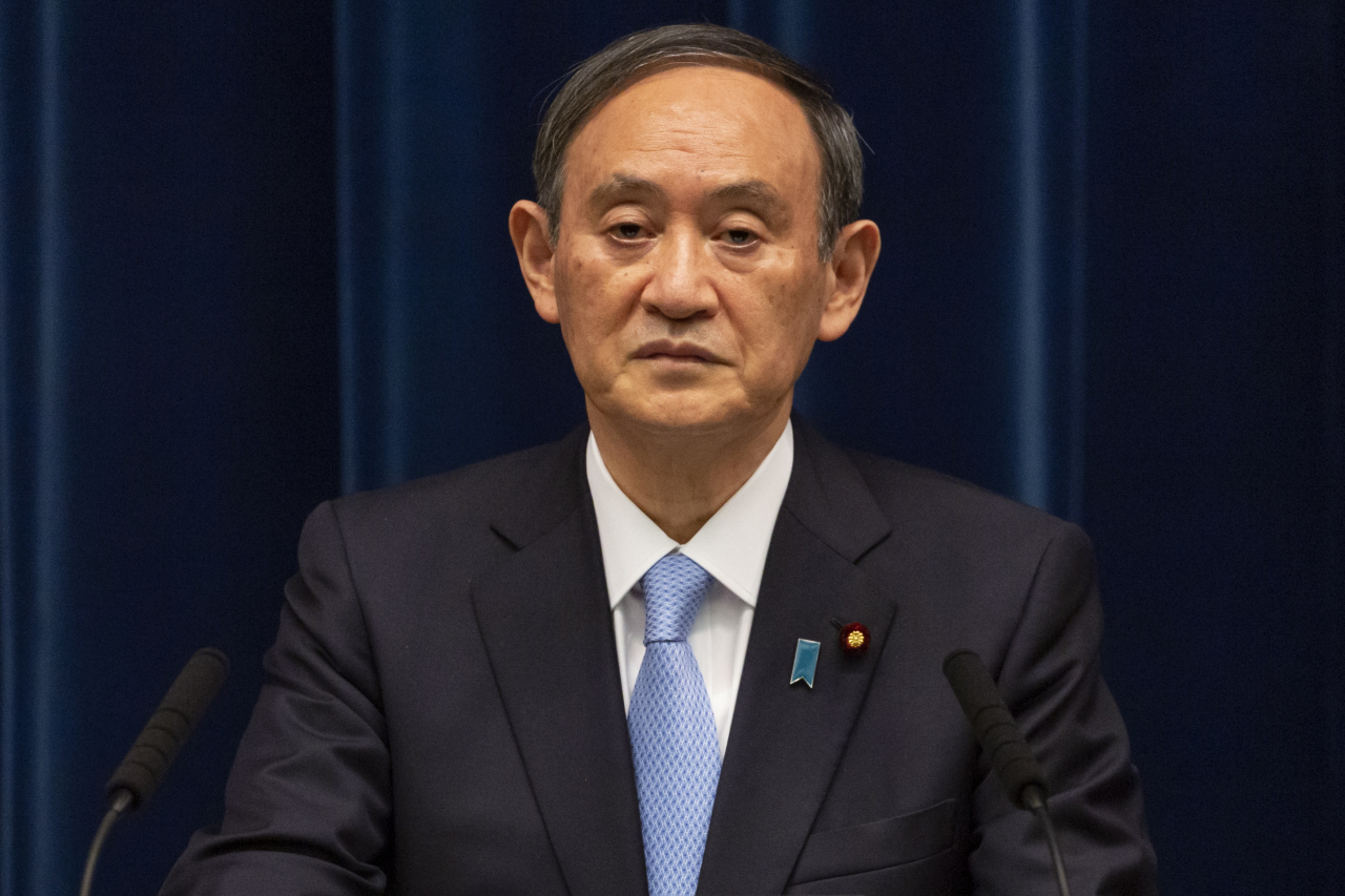 스가 요시히데(菅義偉) 일본 총리. [EPA]