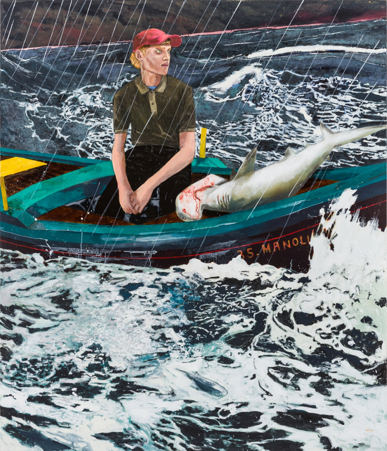 Hernan Bas, The Young Man and the Sea, Acrylic on Linen, 213.4x182.9cm, 2020[사진제공=스페이스K]