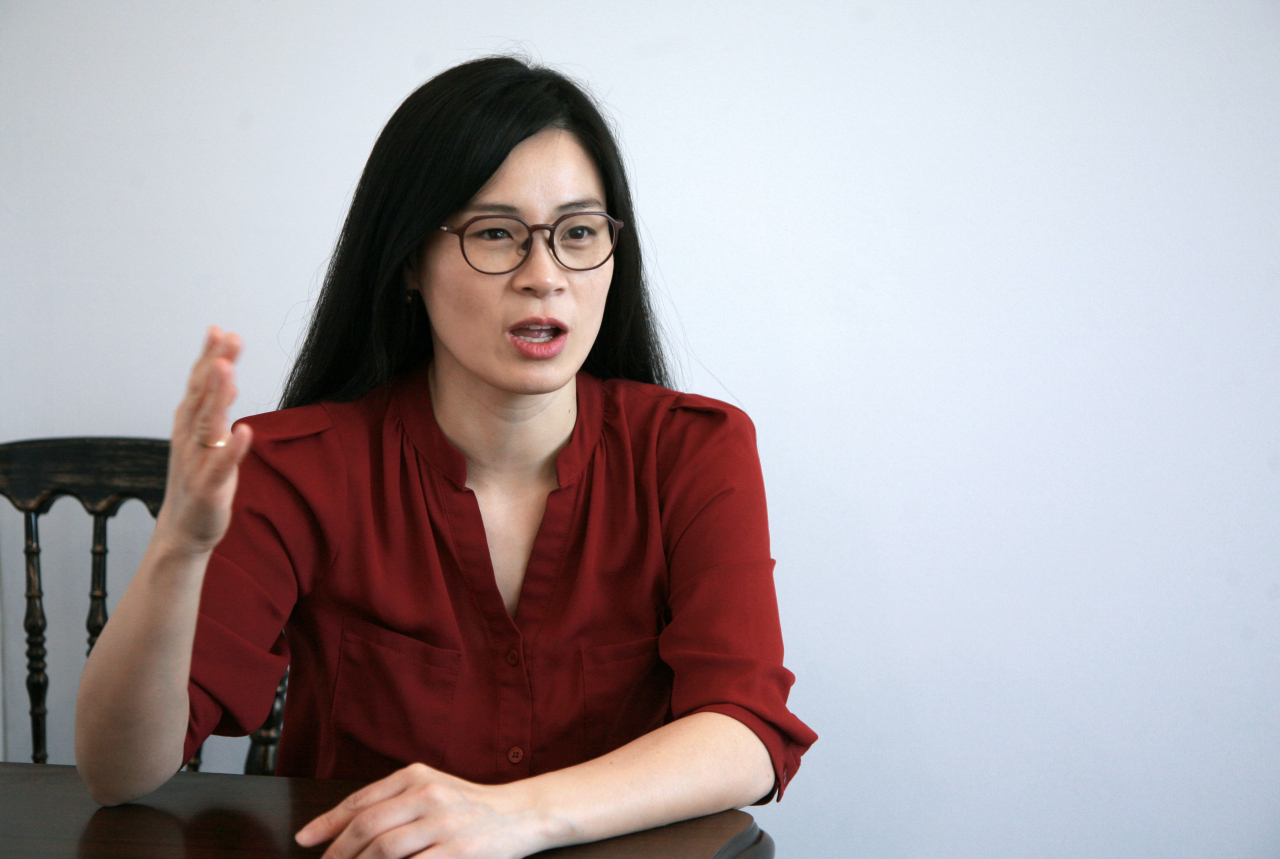 김예원 변호사가 인터뷰하고 있다. 김 변호사는 “사회 소수자가 조명받는 것은 돌이킬 수 없는 수레바퀴와 같다 ”고 말한다. [광주=좌영길 기자]