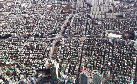 서울 송파구의 다세대·연립주택 밀집촌의 모습. [연합]
