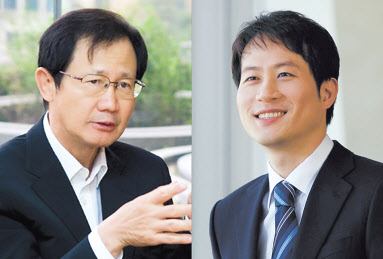 박찬구 회장(왼쪽), 박철완 상무