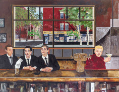 Hernan Bas, The Sip In, Acrylic on Linen, 213.4&times; 274.3cm, 2019. [스페이스K 제공]