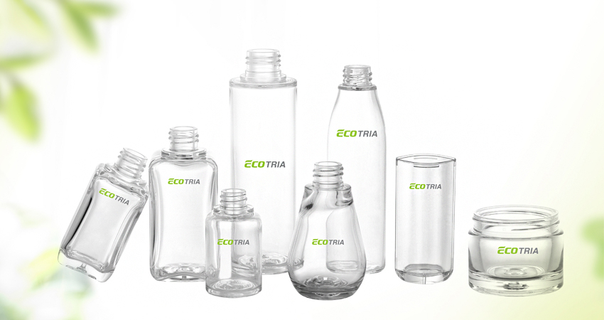 SK케미칼 ‘지속가능 패키징 솔루션 (SPS, Sustainable Packaging Solution)’으로 만들어진 화장품 용기 [SK케미칼 제공]