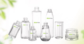 SK케미칼 ‘지속가능 패키징 솔루션 (SPS, Sustainable Packaging Solution)’으로 만들어진 화장품 용기. [SK케미칼 제공]