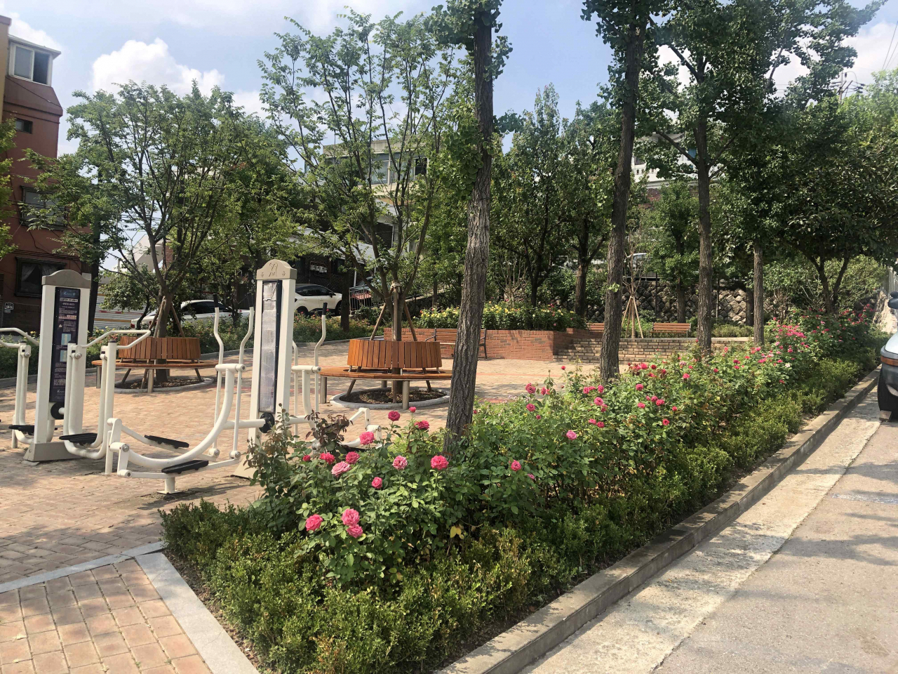 종로구 창삼 쉼터 조성 후. [서울시 제공]
