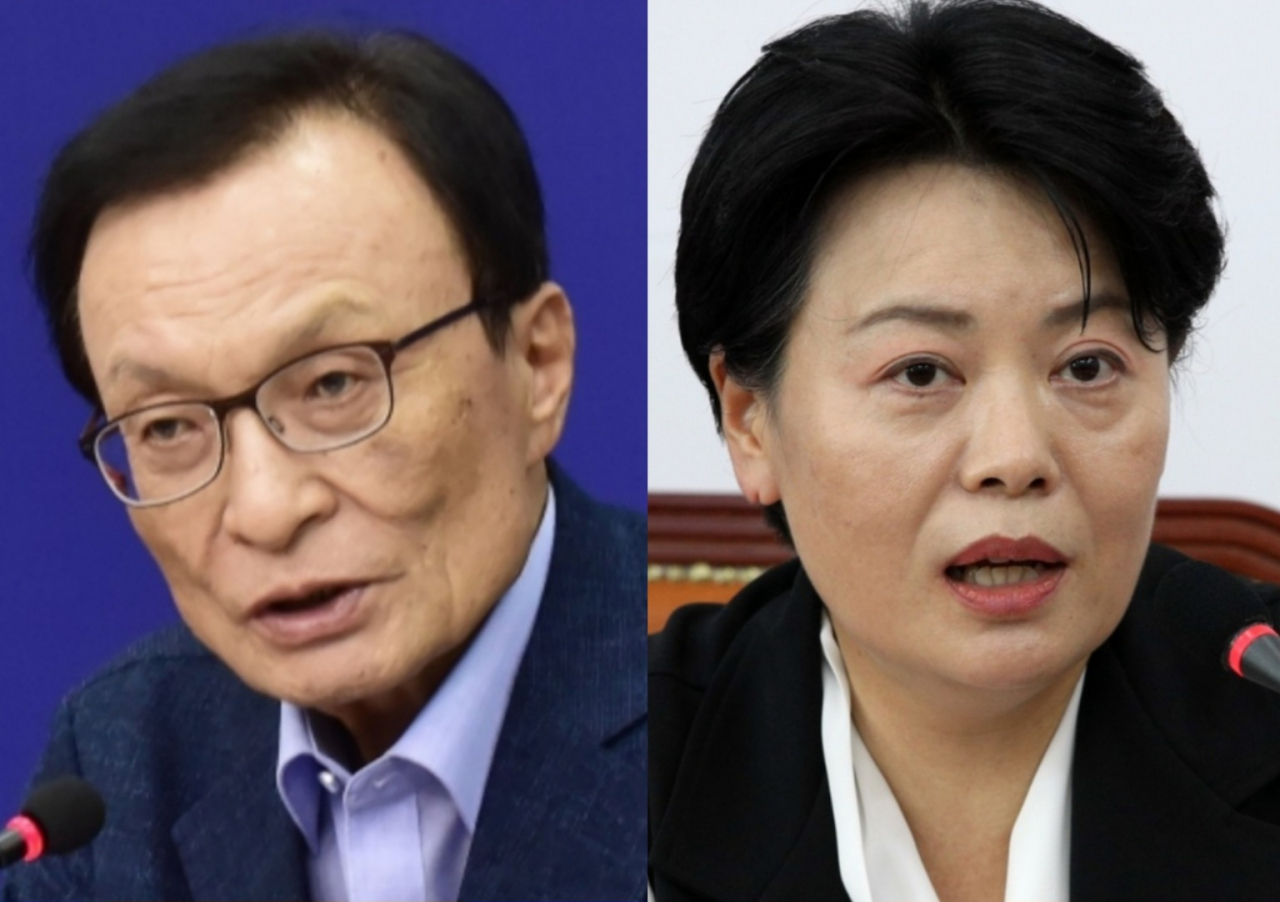 이해찬 전 더불어민주당 대표(왼쪽)과 윤희숙 국민의힘 의원