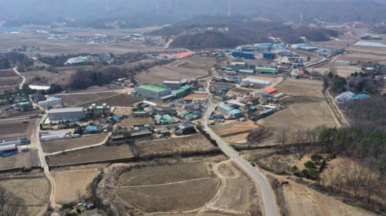 반도체클러스터 산업단지가 들어설 경기 용인시 처인구 원삼면 일대 모습. [연합]