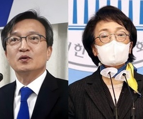 김의겸 전 청와대 대변인과 김진애 의원[헤럴드경제DB]