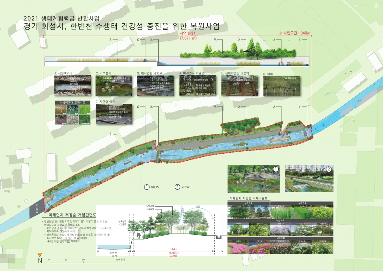 한반천 생태휴식공간[화성시 제공]