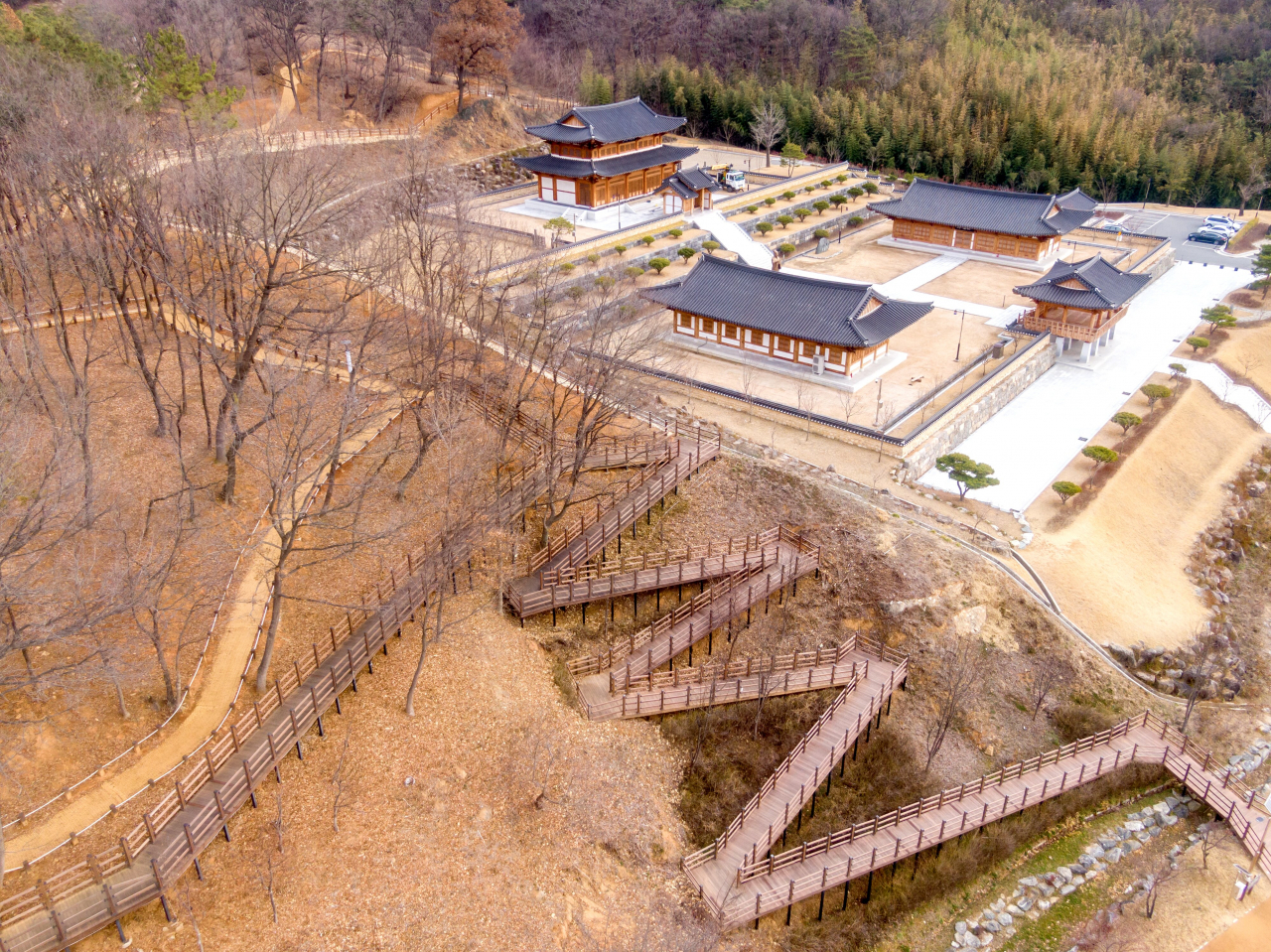 함양 최치원역사관 [지앤씨이십일(대표 전계욱) 제공, 정백호 작가 드론촬영]