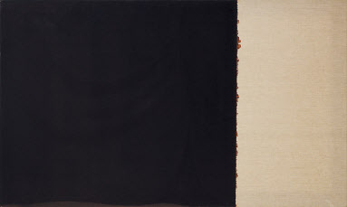윤형근, Burnt Umber & Ultramarine, 97&times;162.2cm(100), 마포에 유채, 2001