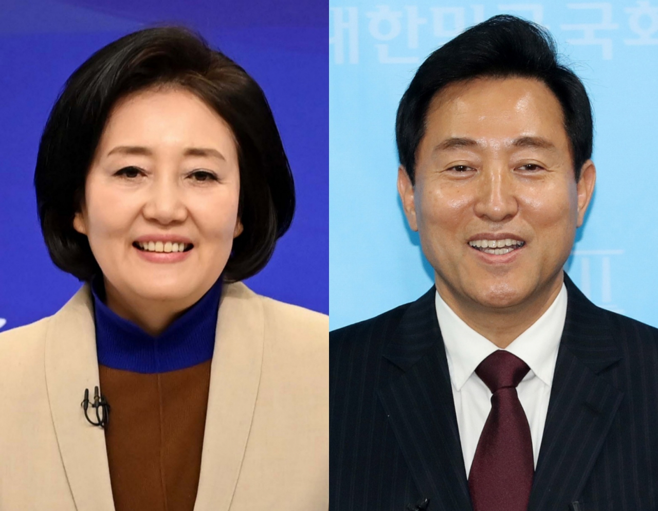 박영선 더불어민주당 서울시장 후보와 오세훈 국민의힘 서울시장 후보 [연합]