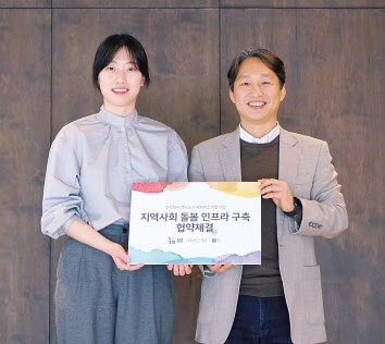 문미성 잘노는 대표(왼쪽)와 양동수 더함에스디 대표가 지난 3일 지역사회 돌봄 커뮤니티 구축을 위한 업무협약을 체결했다. [잘노는 제공]