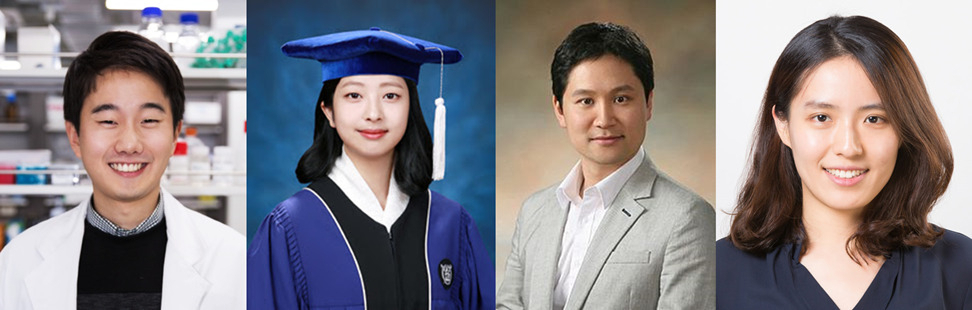 왼쪽부터 서울대학교 생명공학공동연구원 송서우 박사, 서울대학교 전기정보공학부 이수민 연구원, 권성훈 교수, UNIST 신소재공학부 김지윤 교수.[서울대학교 제공]