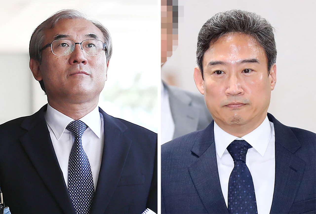 이민걸 전 법원행정처 기조실장(왼쪽)과 이규진 전 대법원 양형위원회 상임위원. [연합]