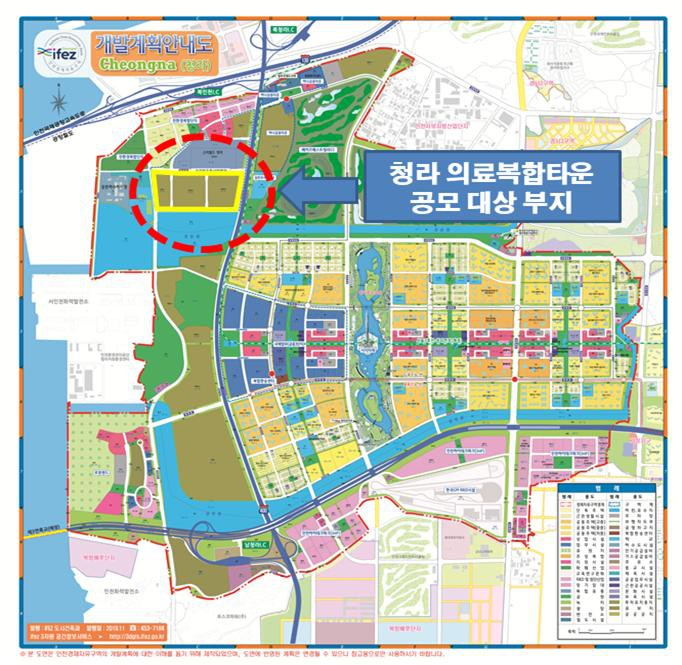 인천 청라의료복합타운 위치도