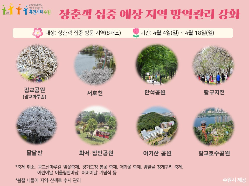 수원시 상춘객 방역