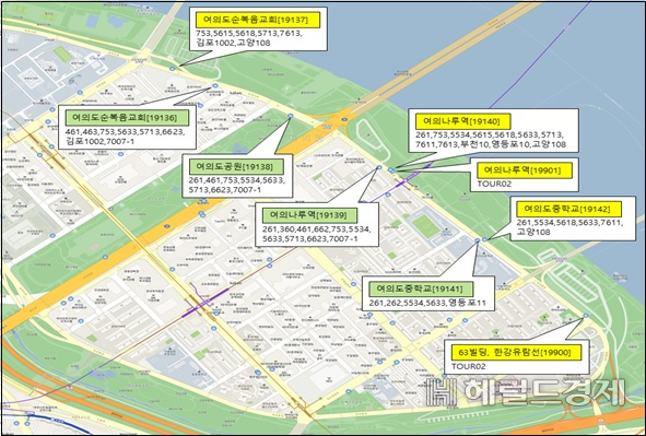 버스 미운행 구간. [서울시 제공]