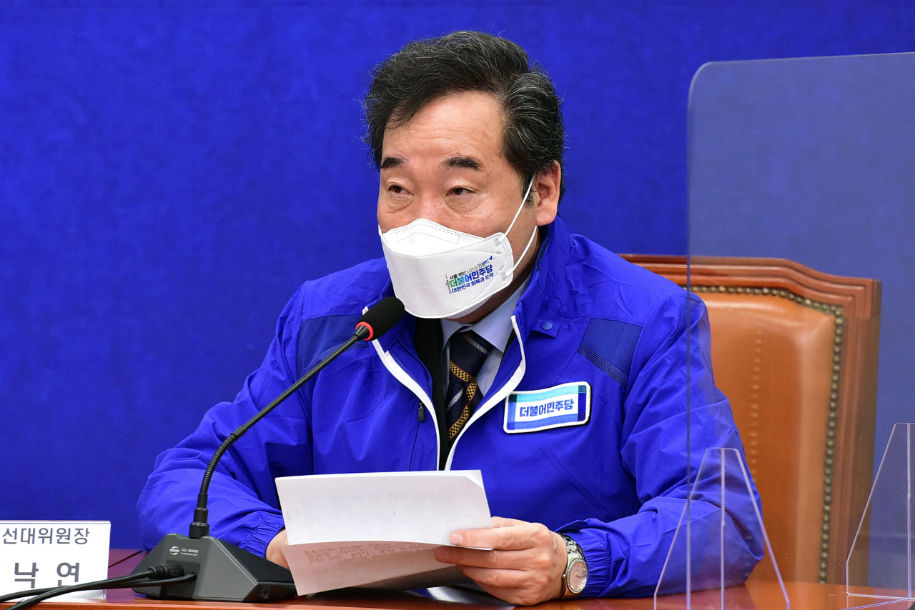 이낙연 더불어민주당 상임선대위원장. 이상섭 기자/