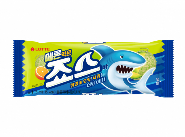 롯데 '메론먹은 죠스바'. [롯데제과 제공]