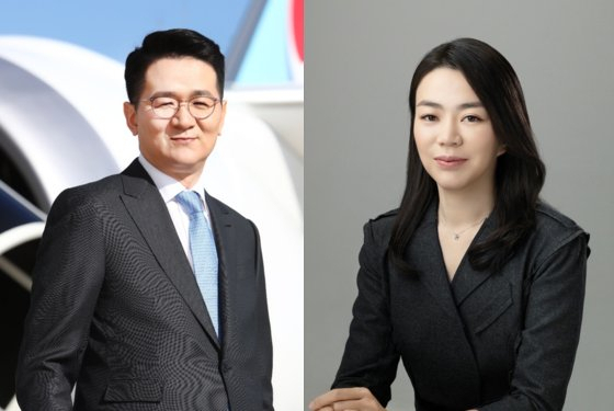 조원태 한진그룹회장(왼쪽)과 조현아 전 부사장.