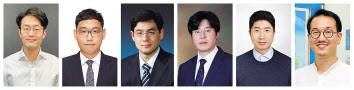 삼성전자의 2021년 상반기 ‘삼성미래기술육성사업’ 지원 과제에 선정된 교수진. 사진 왼쪽부터 서울대학교 류경석 교수, 포스텍 황승준 교수, 서강대학교 조규봉 교수, 디지스트 조창의 교수, 서울대학교 김건희 교수, 충북대학교 김기웅 교수. [삼성전자 제공]
