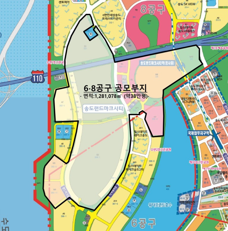인천 송도 6·8공구 사업 부지