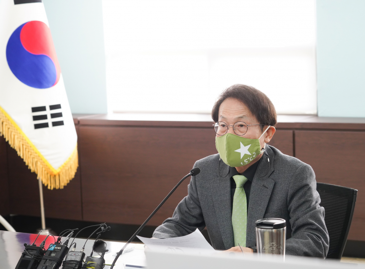 조희연 서울시교육감이 6일 출입기자단과 간담회를 하고 있는 모습. [서울시교육청]