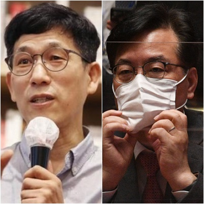 진중권 전 동양대 교수(왼쪽), 송언석 국민의힘 의원(오른쪽). [연합]